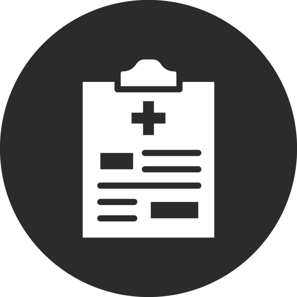 icono de vector de informe médico