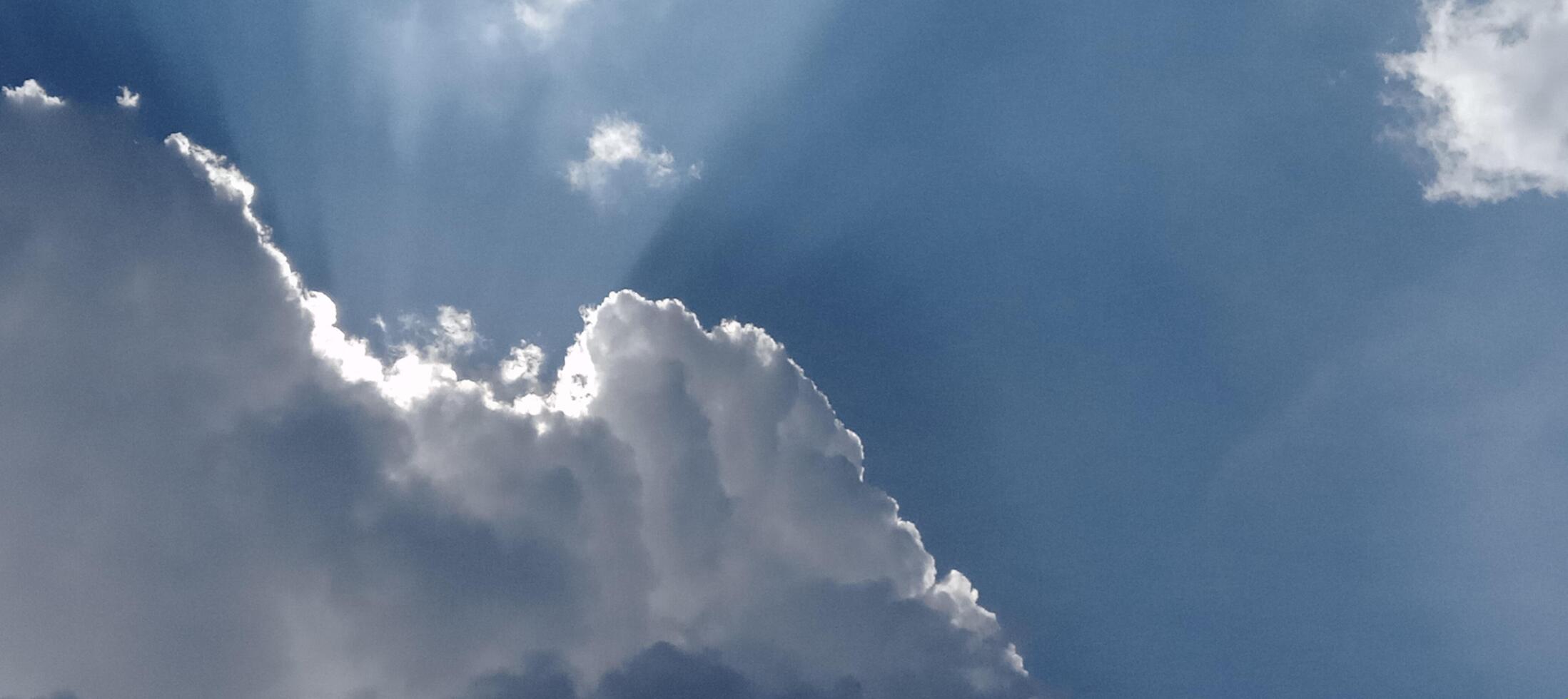 Blue sky landscape summer time photo