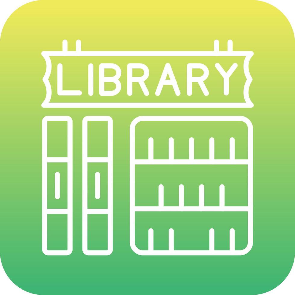 icono de vector de biblioteca