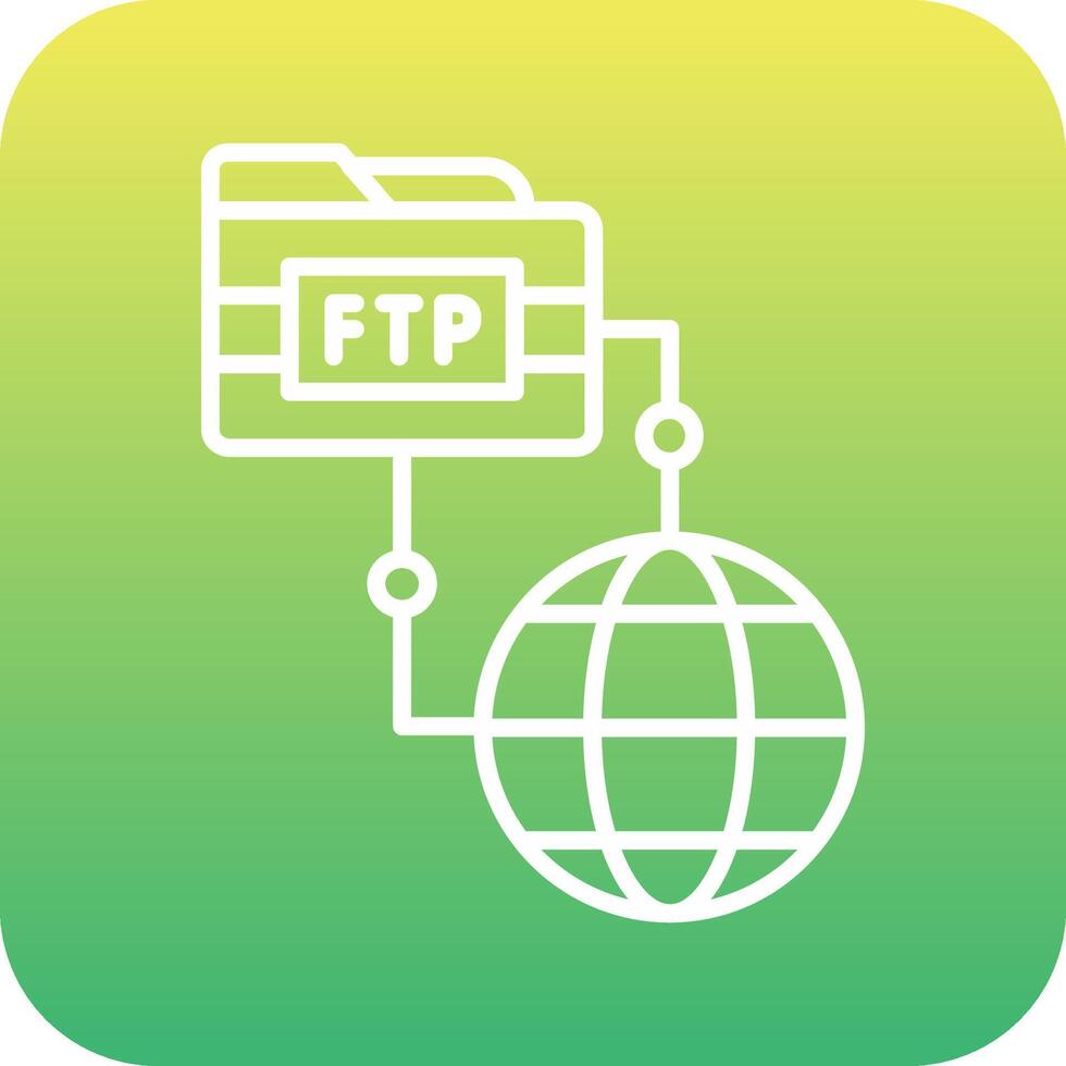 icono de vector ftp