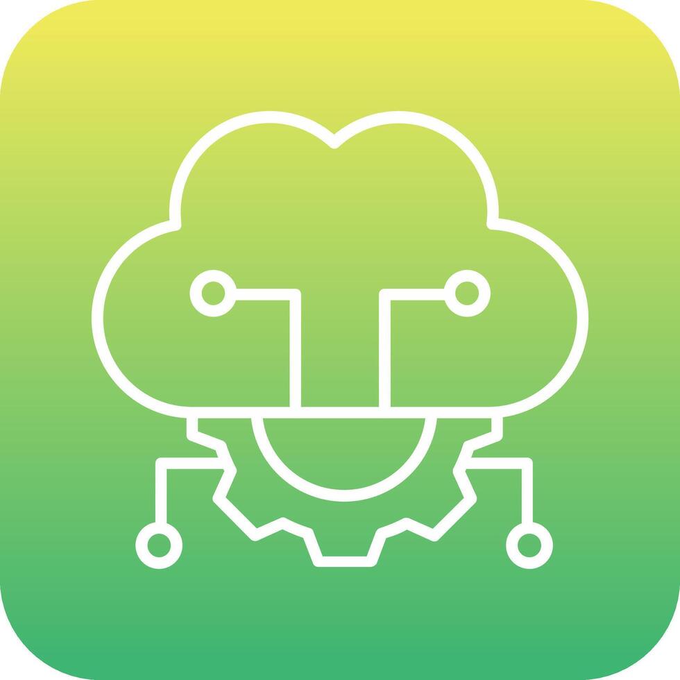 Cloud Server Settings Vector Icon