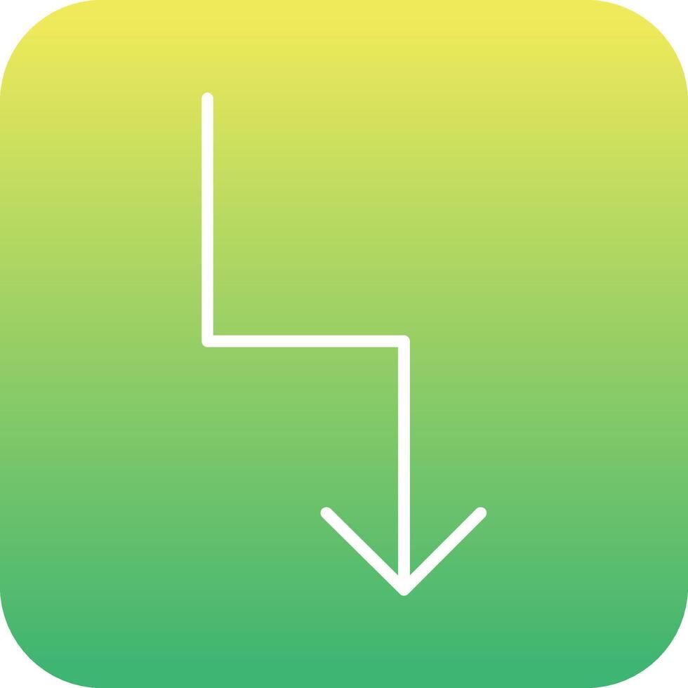 Zigzag Arrow Vector Icon