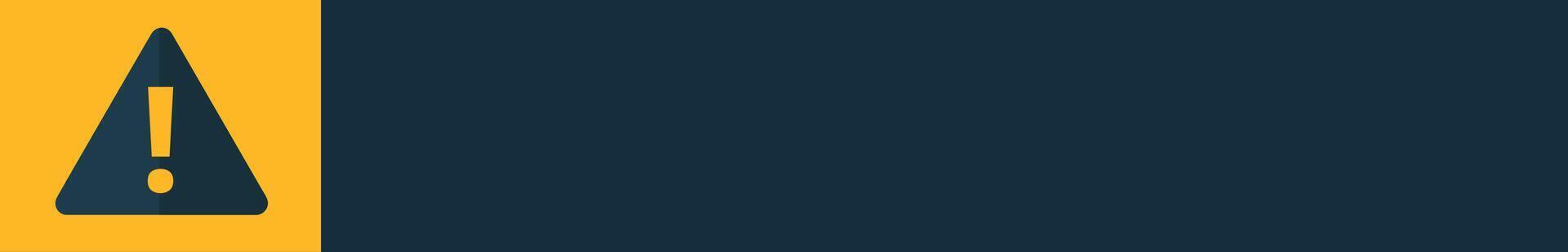Straightforward Alert Graphic - Flat Exclamation Vector. Text Placeholder vector