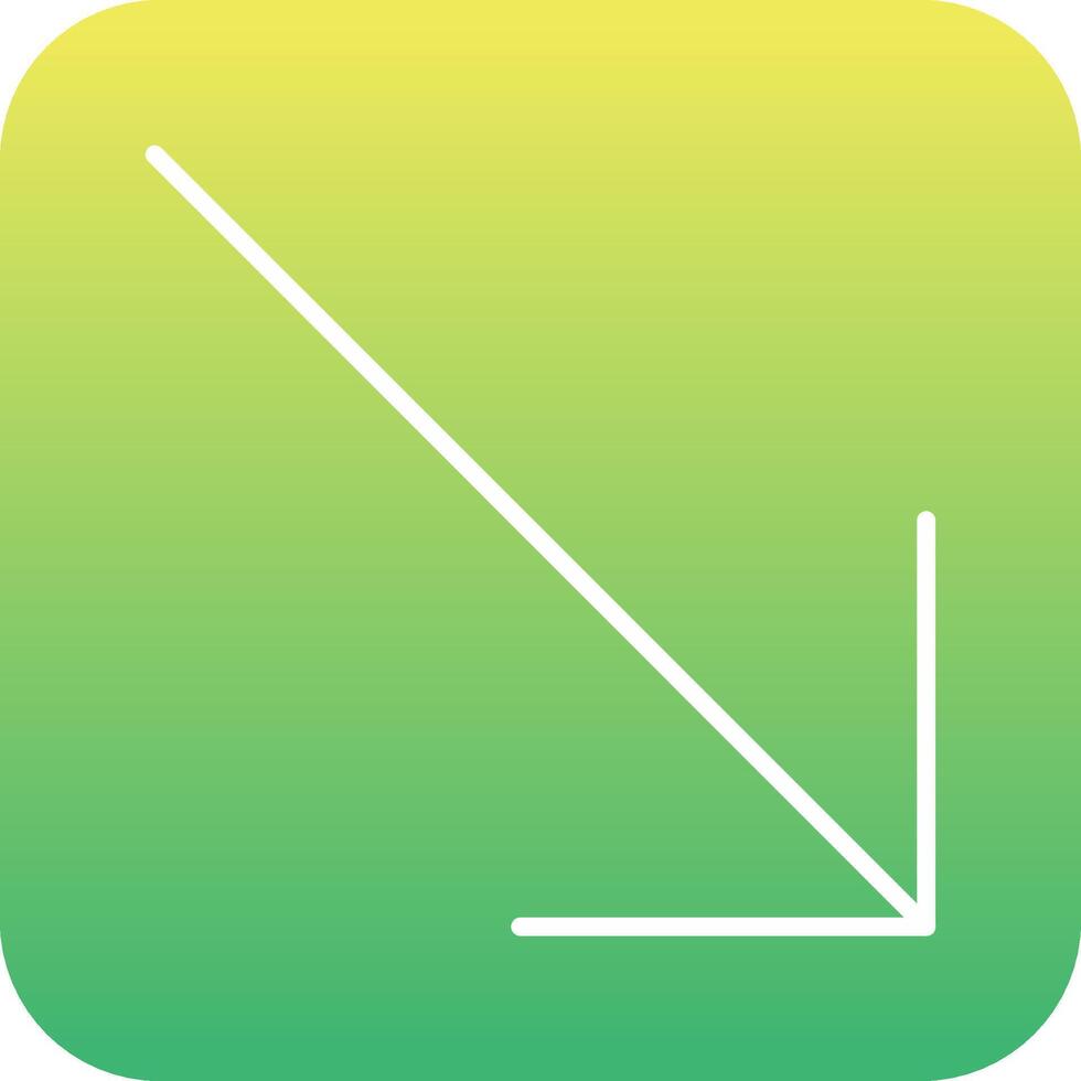 Down Right Arrow Vector Icon