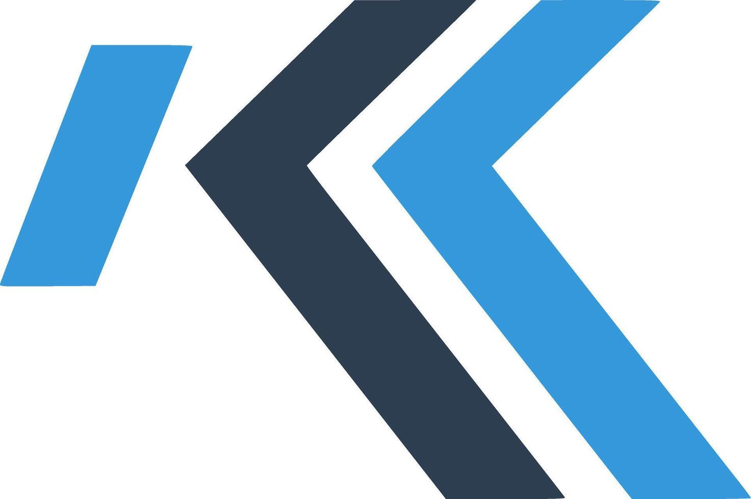 Linked Letter K Logo Template With a Creative Abstract Design. vector