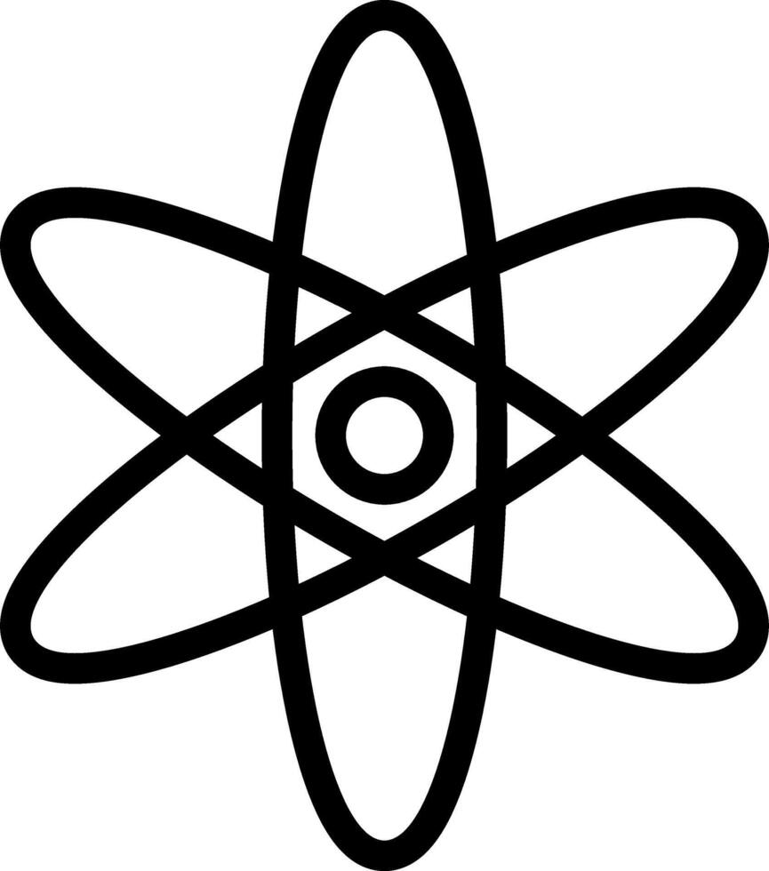 React and Atom Logos Paired with Nuclear and Ion Vectors in Black and White