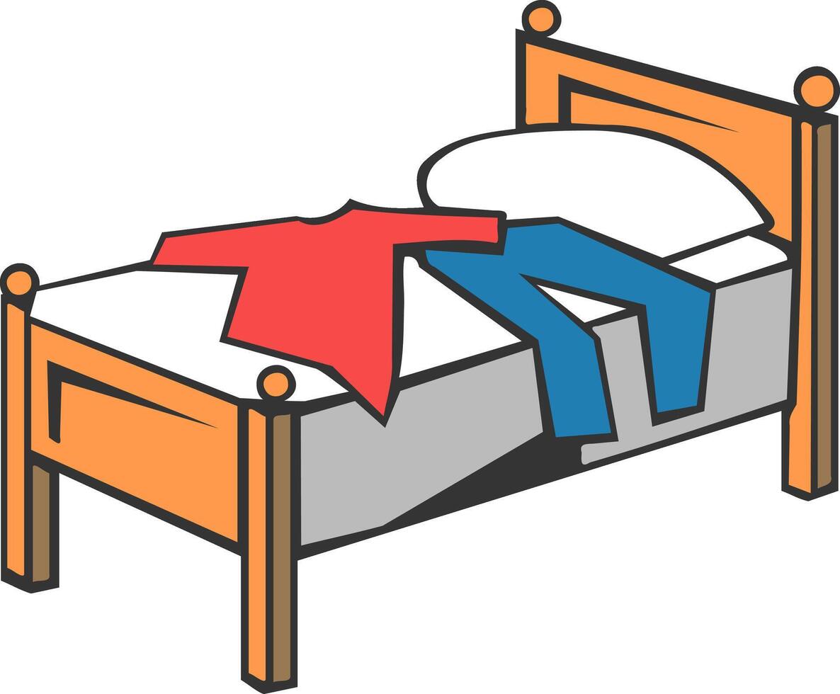 esencia de sueño - universal cama símbolo en un soltero icono. cama icono ilustración. vector