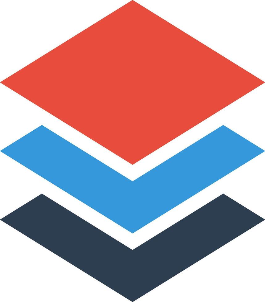 Stacked Company Logo Illustration Template Icon vector
