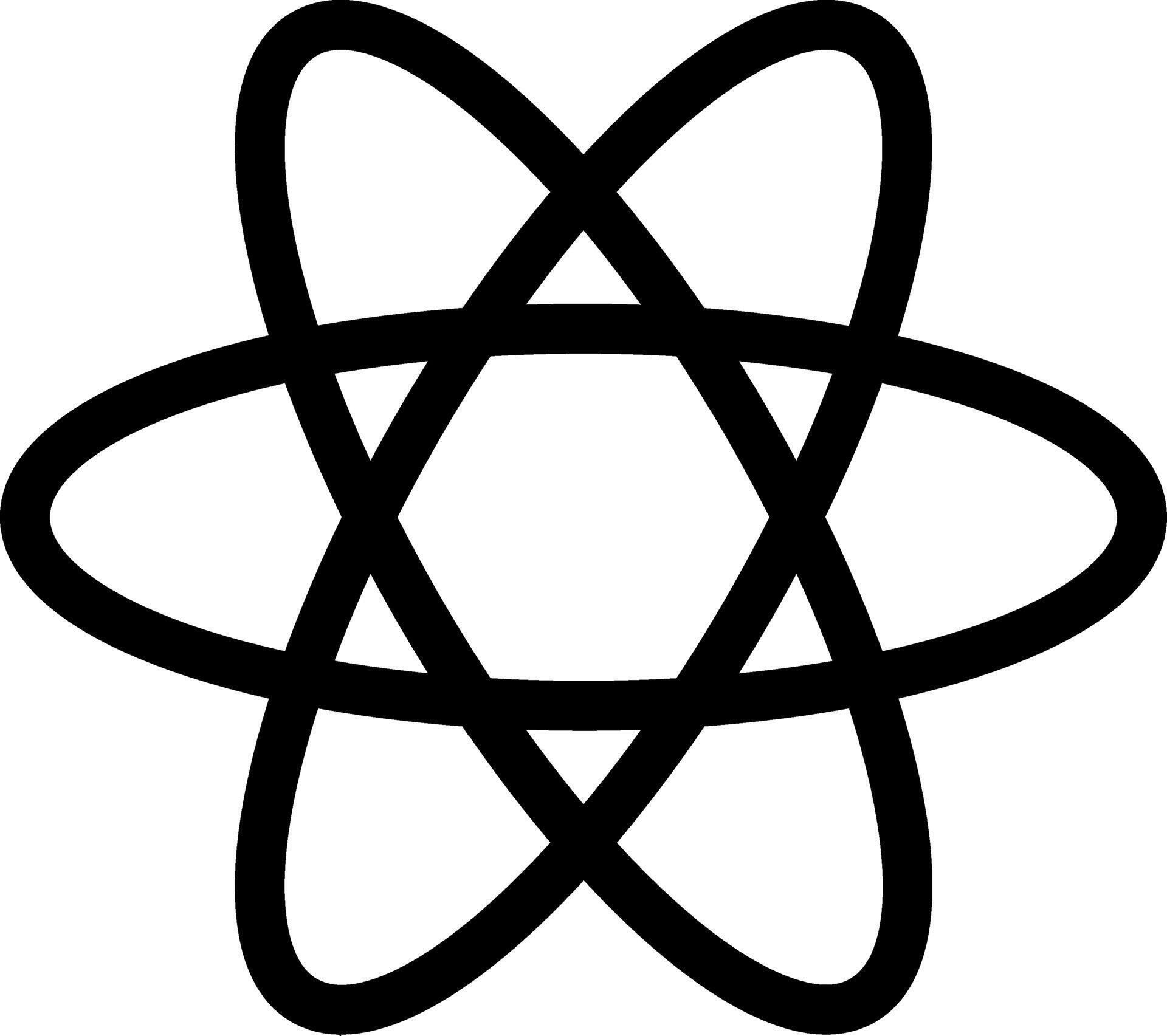React and Atom Logos with Nuclear and Ion Vectors 37238903 Vector Art ...