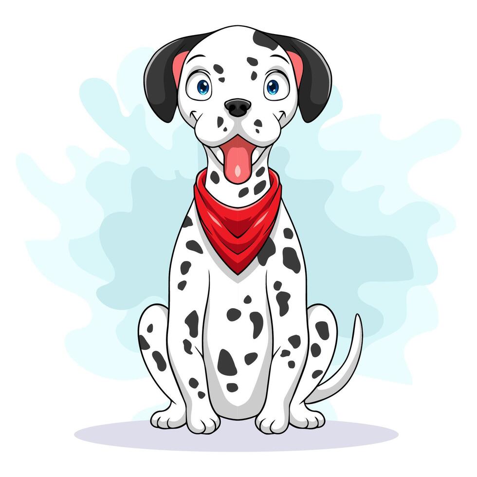 Cartoon cute dog on white background vector