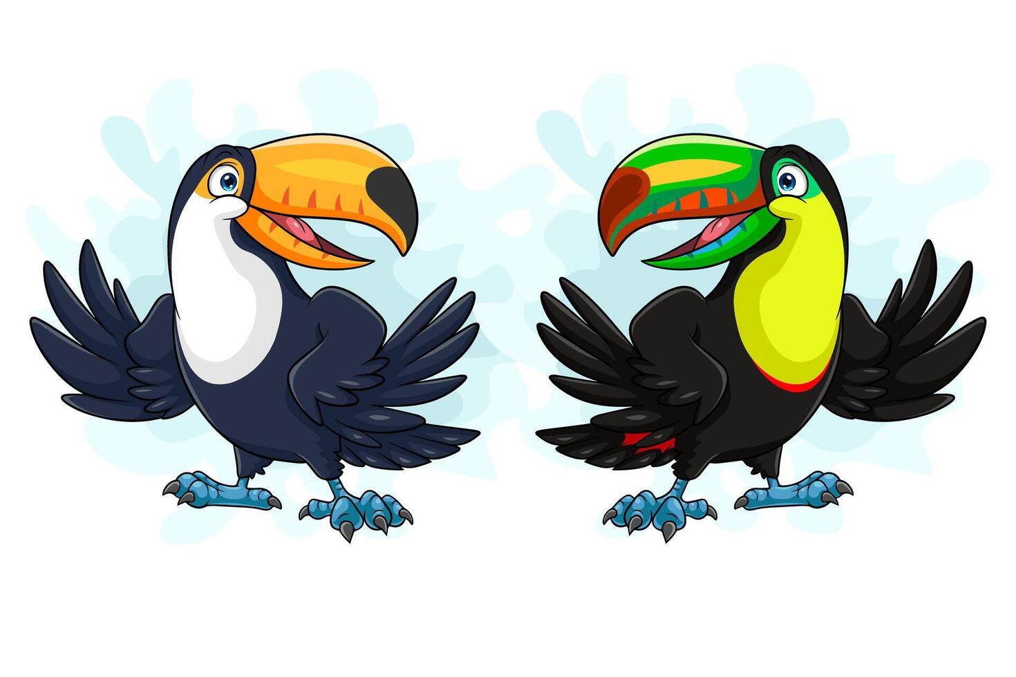 Cartoon toucan isolated on white background vector