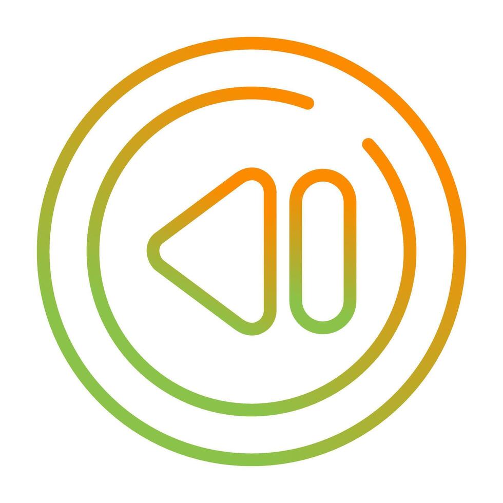Previous Track Circle Vector Icon
