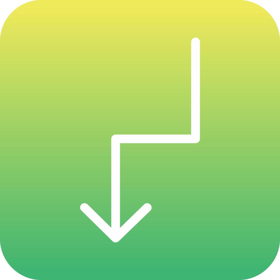 Zigzag Arrow Vector Icon