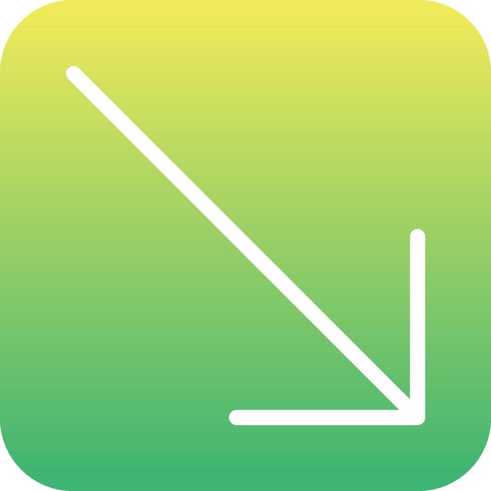 Down Right Arrow Vector Icon