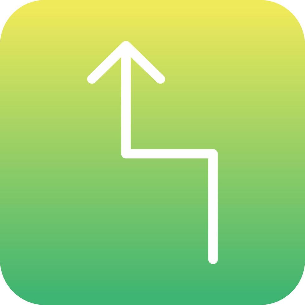Zigzag Arrow Vector Icon