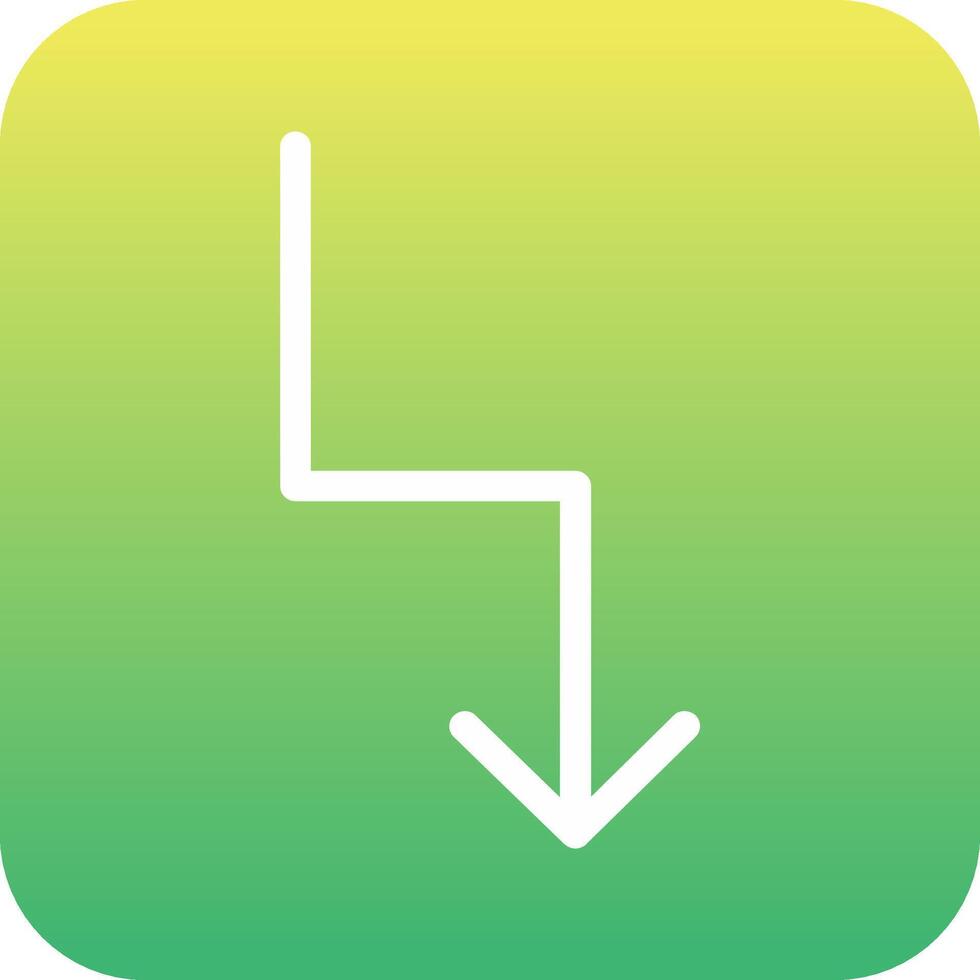 Zigzag Arrow Vector Icon