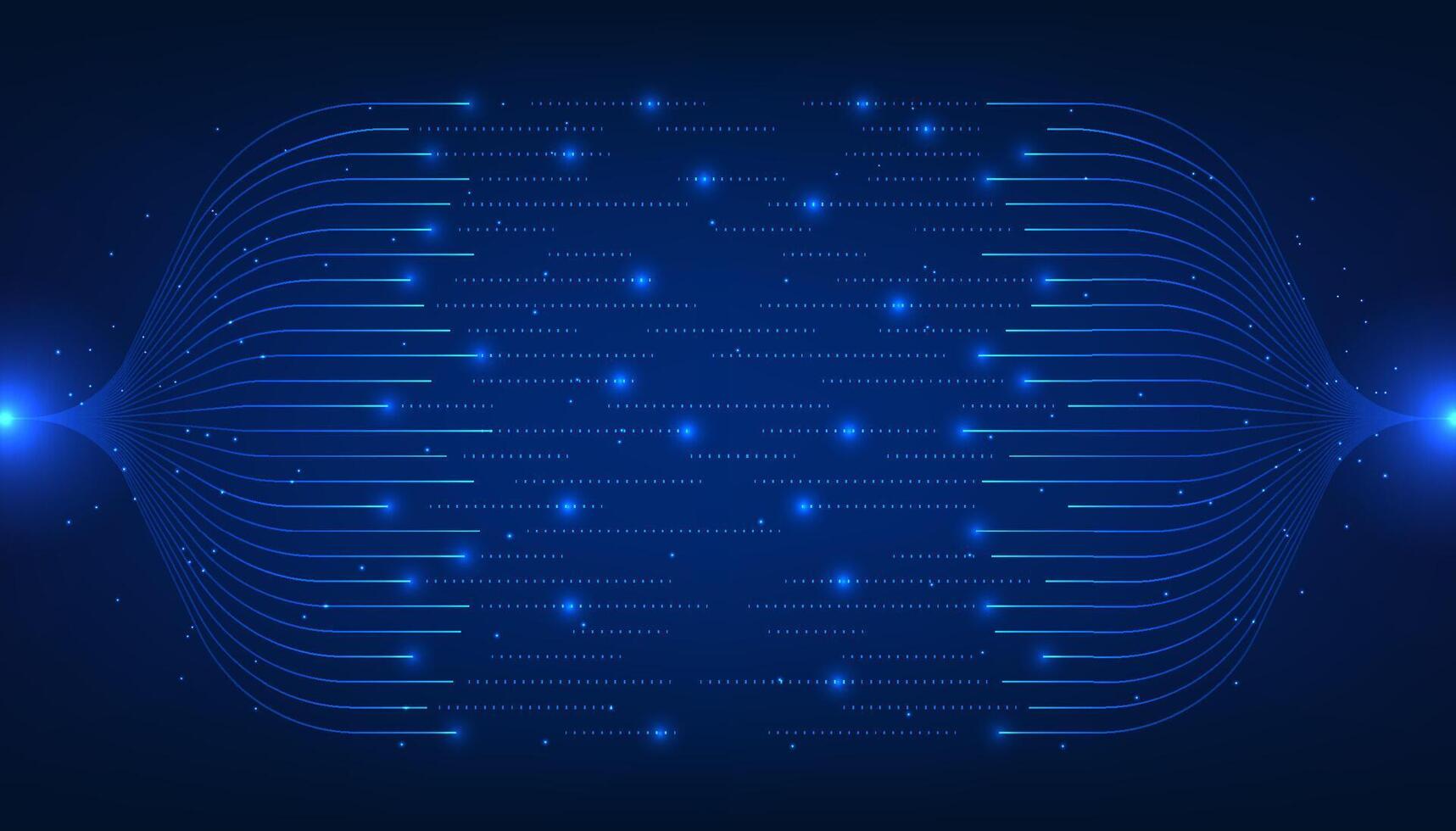 Big data technology background Shows links to exchange digital command code information. It is an innovation in transmitting future cyber data. Innovation data future, internet network connection vector