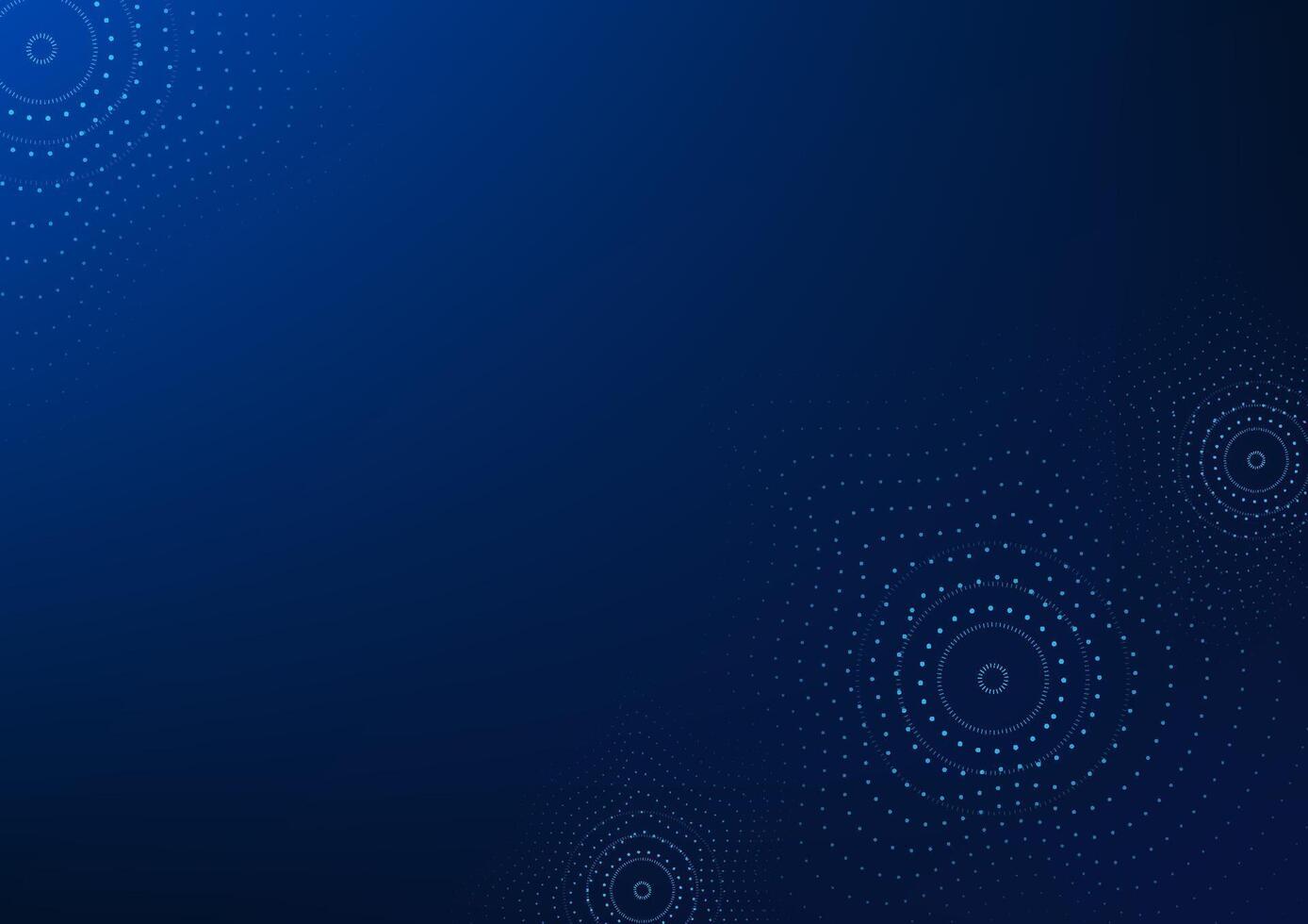Abstract technology background Circle wave dot Particle that represents big data innovation, future data, Innovation communication future, internet network connection, brochures, banner, Vector