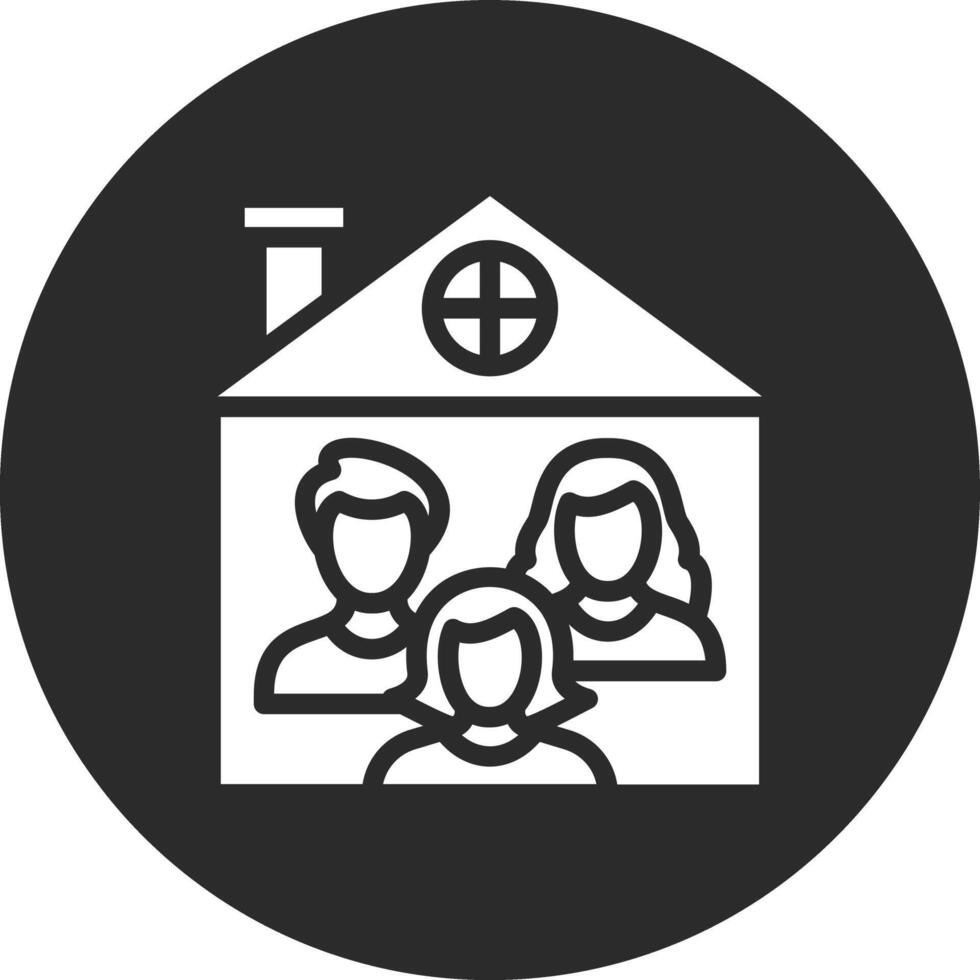 familia hogar vector icono