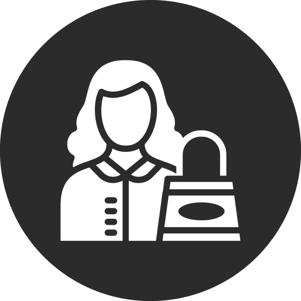 mujer compras vector icono