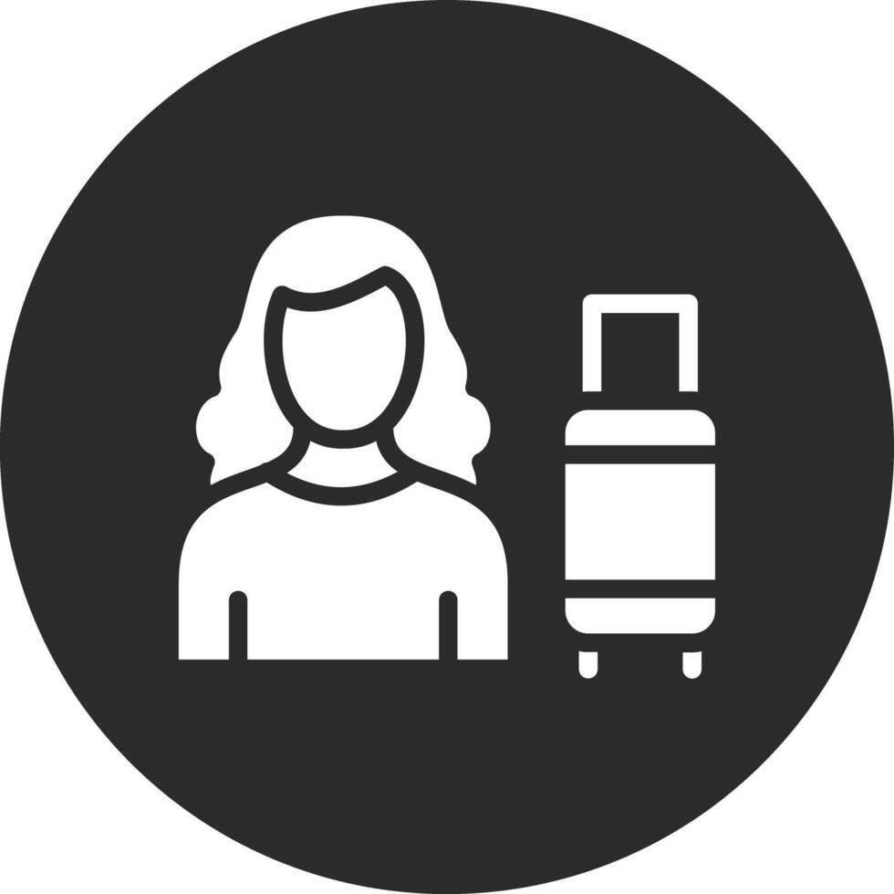 Woman Traveller Vector Icon
