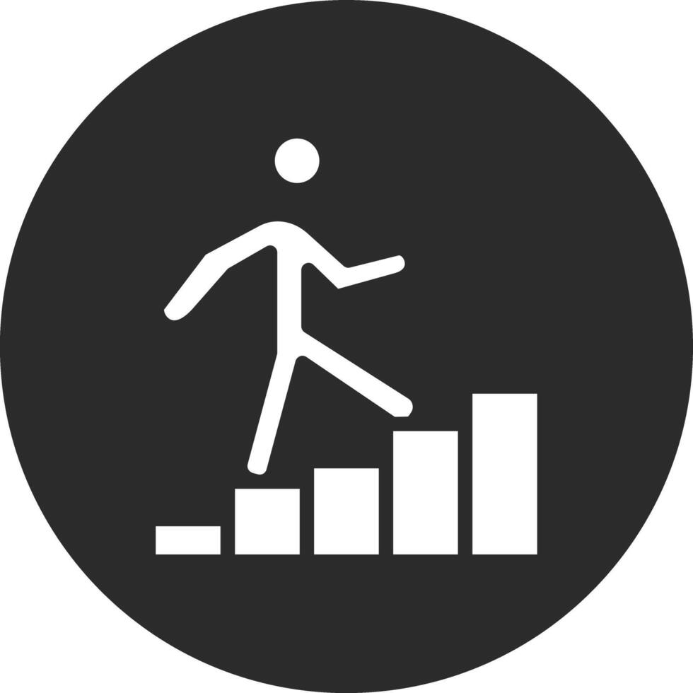 Person Climbing Stairs Vector Icon