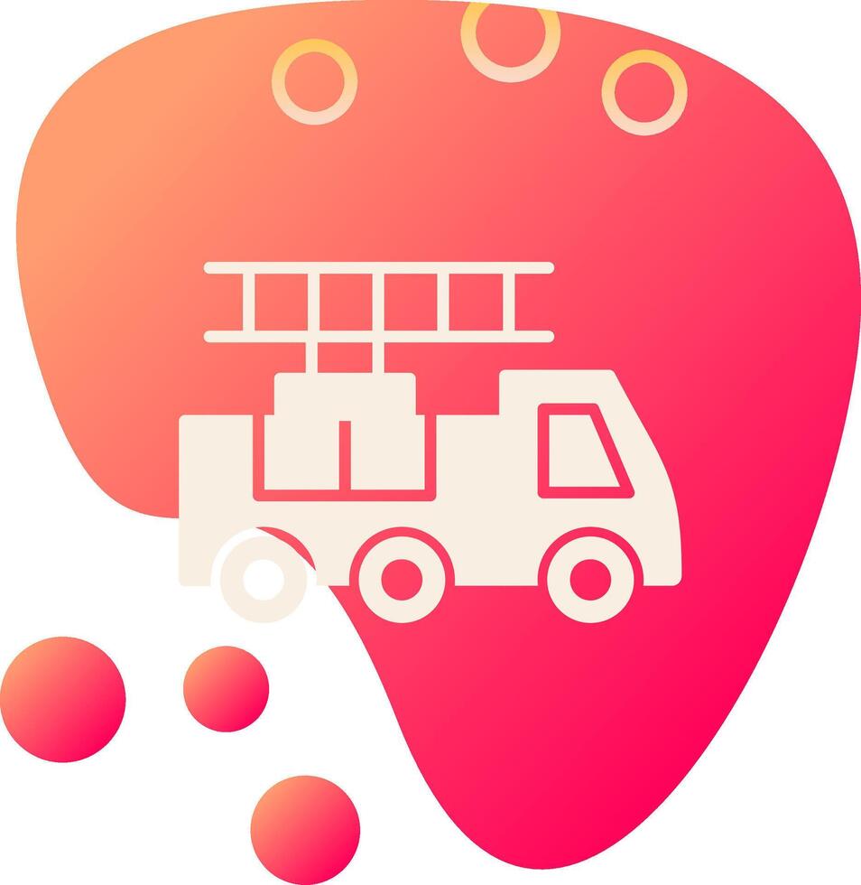 Ladder Truck Vector Icon