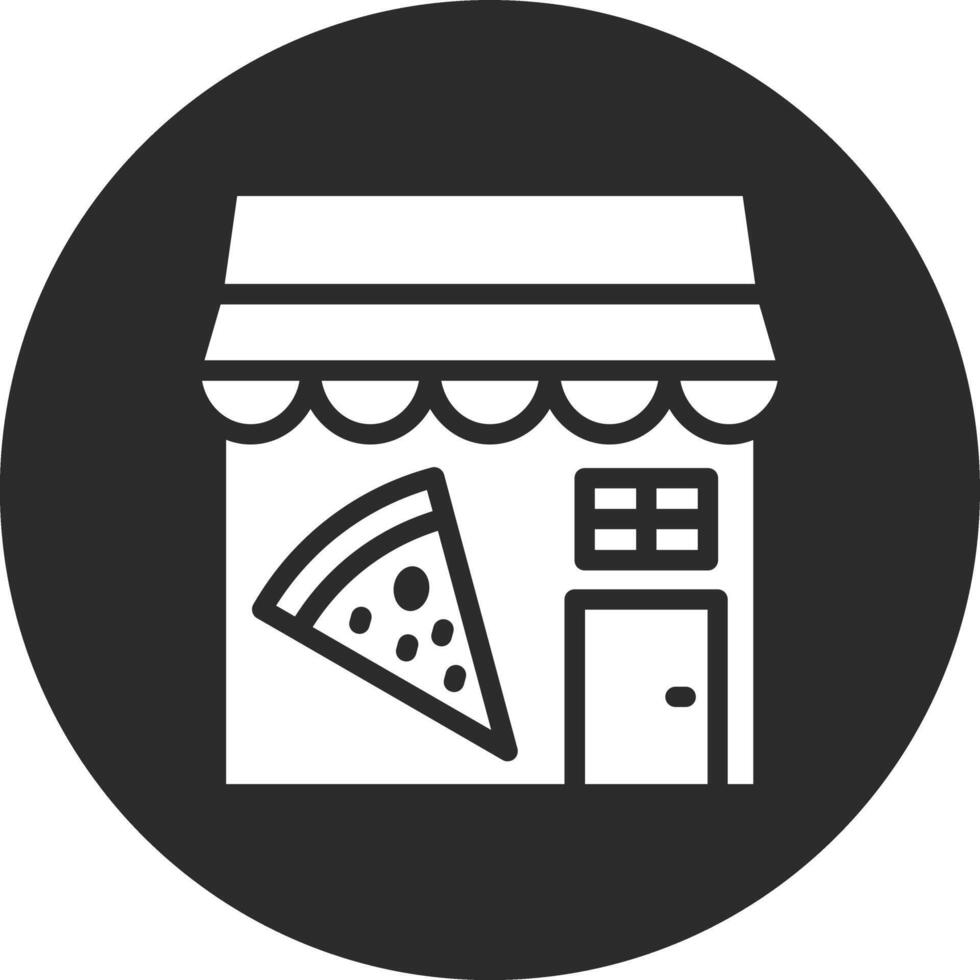 Pizza tienda vector icono