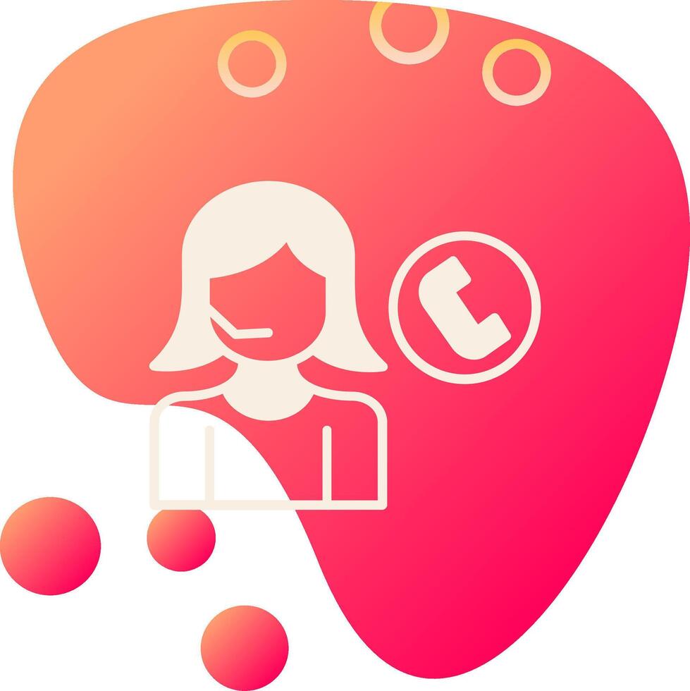 Call Center Agent Vector Icon