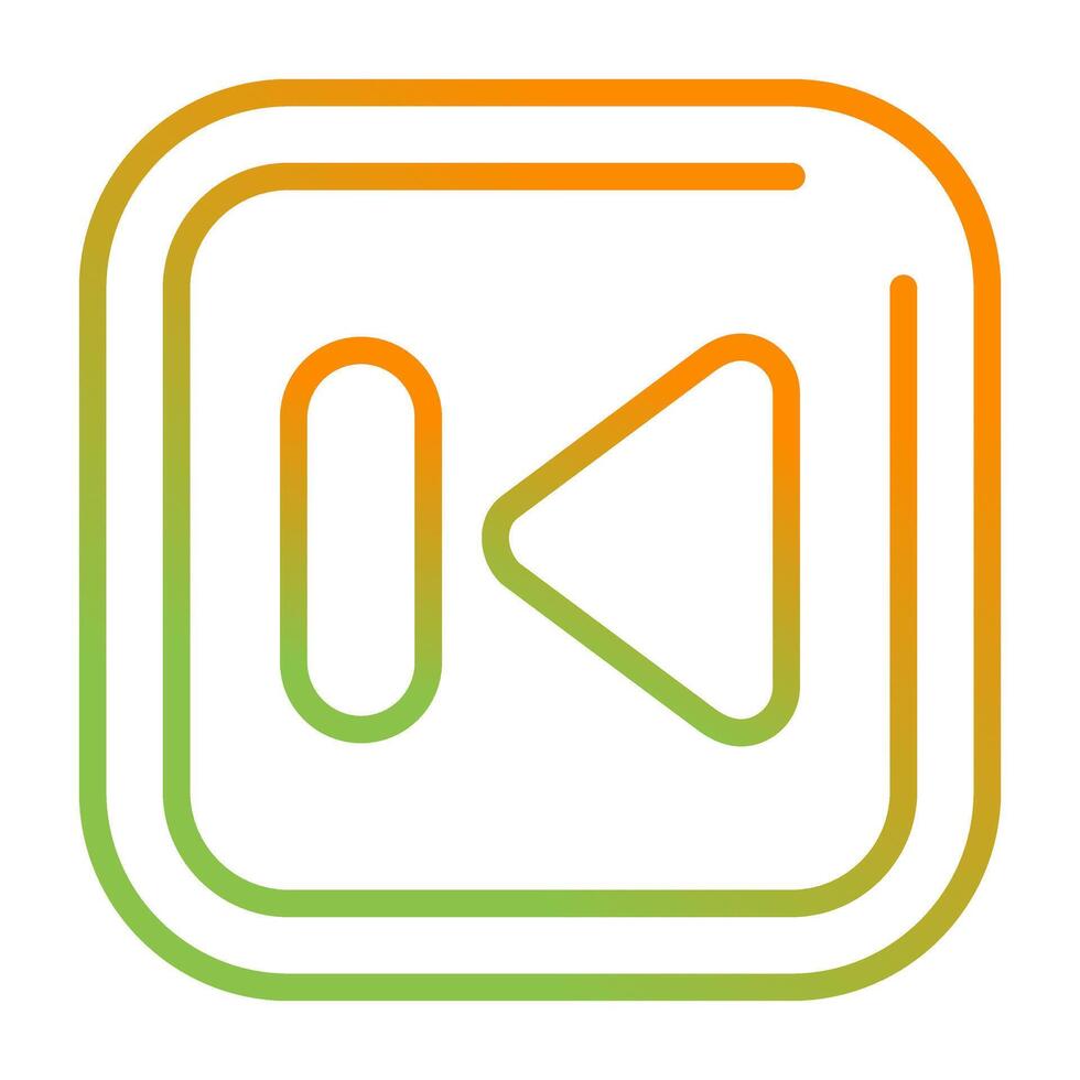 Previous Track Square Vector Icon