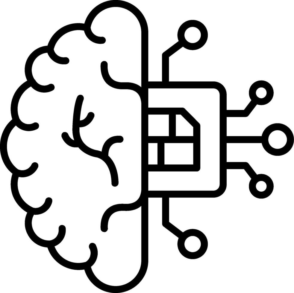 icono de vector de inteligencia artificial