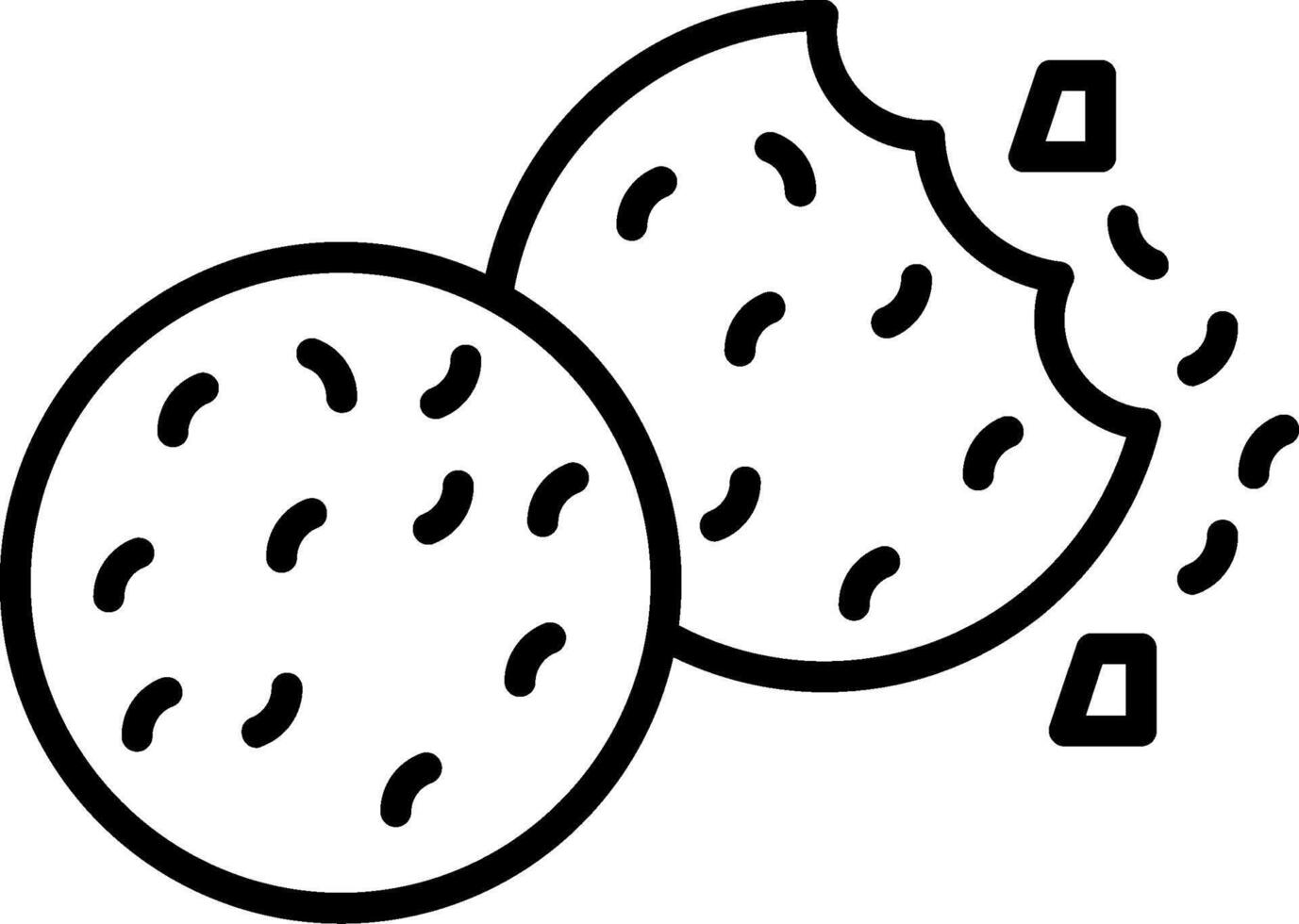 icono de vector de galletas
