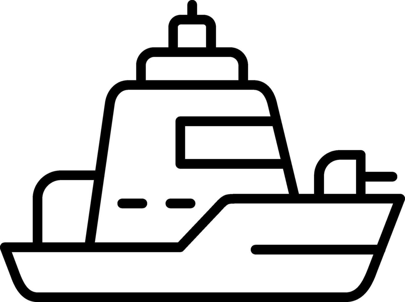 icono de vector de barco