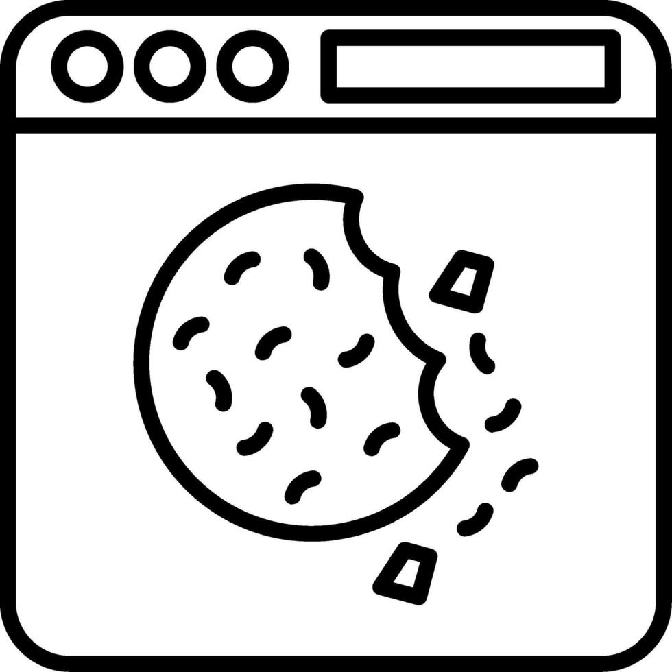 icono de vector de galleta