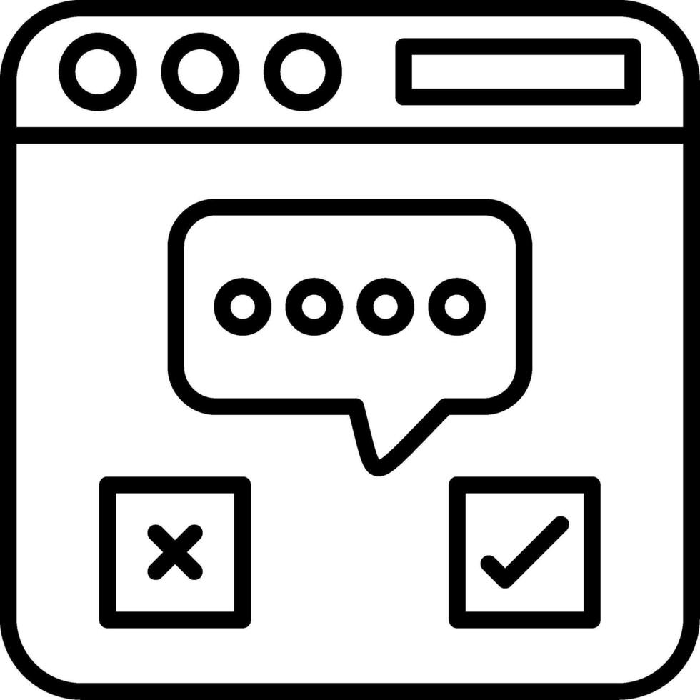 Browser Chat Vector Icon