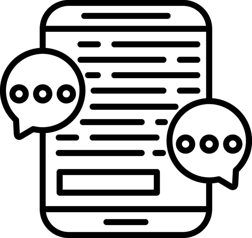 Mobile Chat Vector Icon