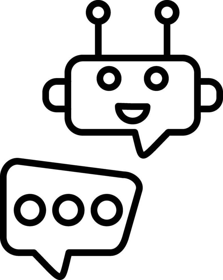 Robot Chat Vector Icon