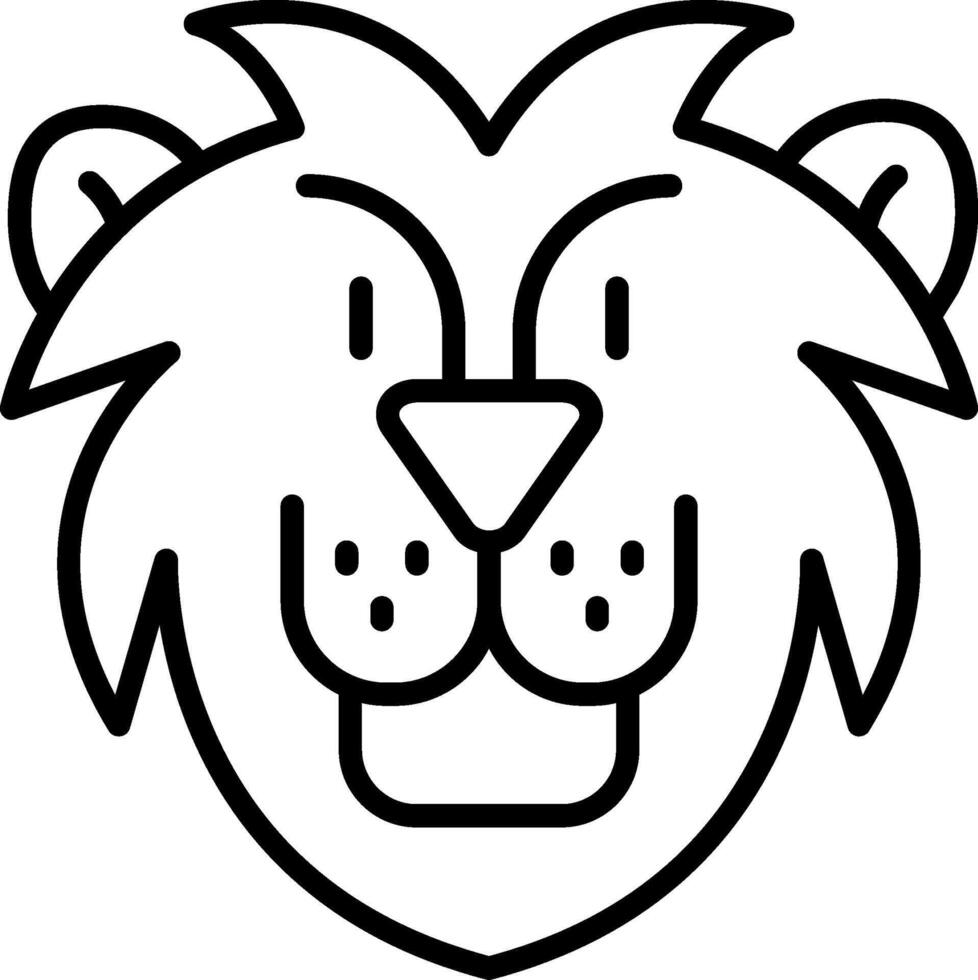 icono de vector de león