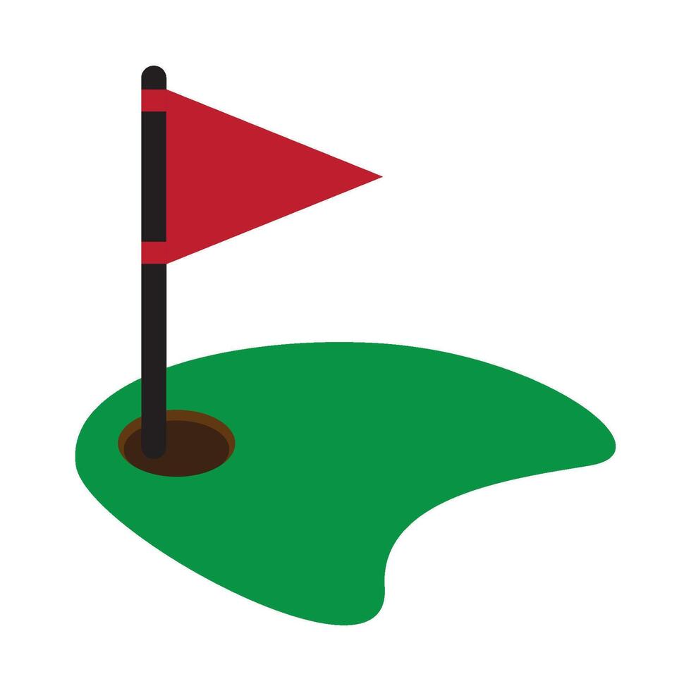 golf agujero icono vector