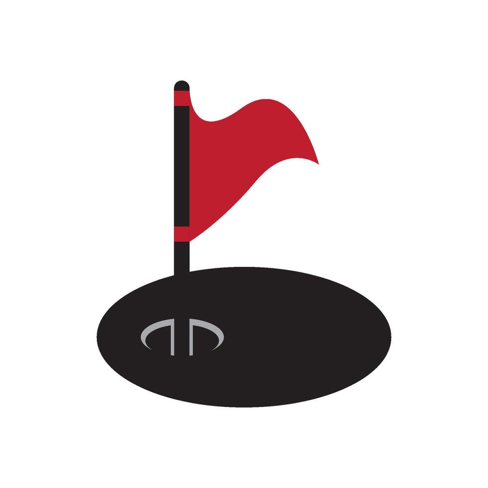 golf agujero icono vector