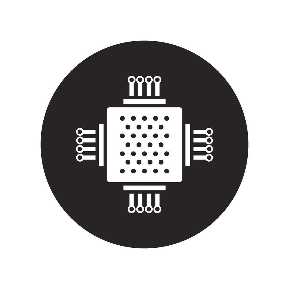 Microchip icon vector