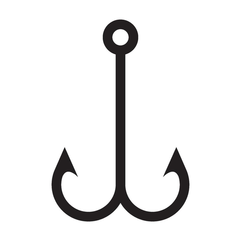 fishing hook icon vector