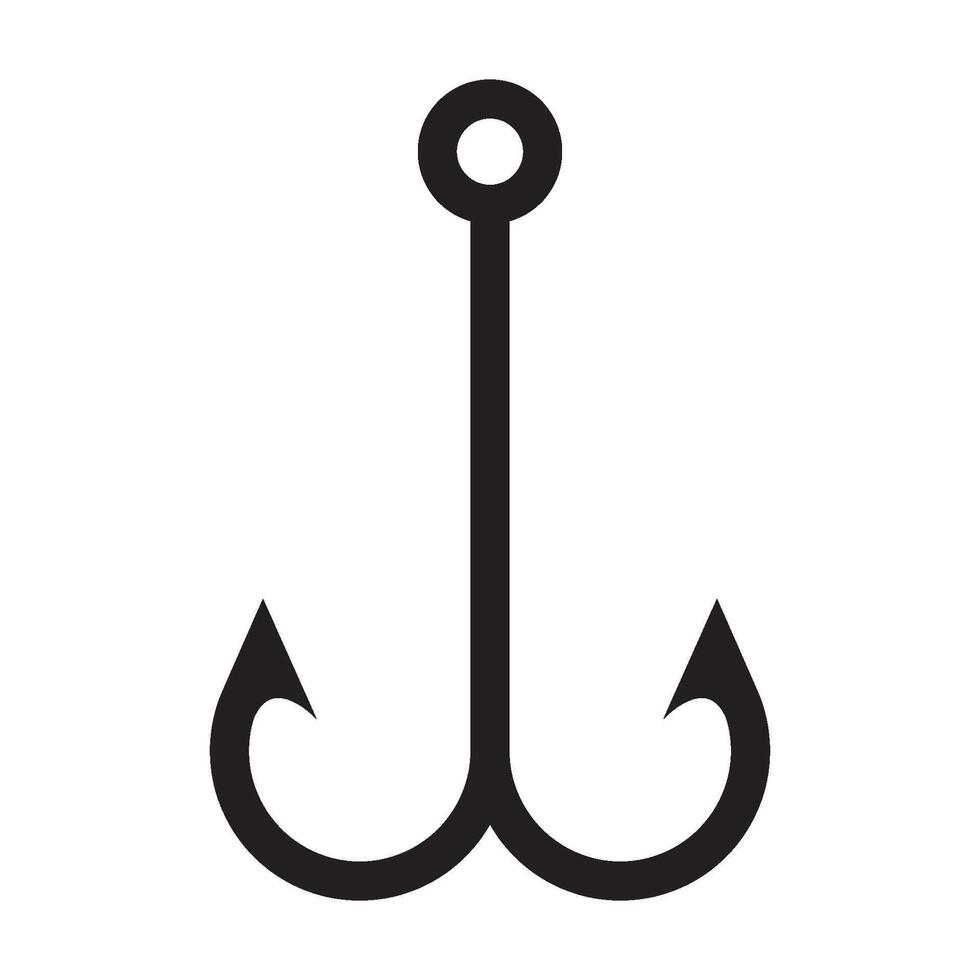 fishing hook icon vector