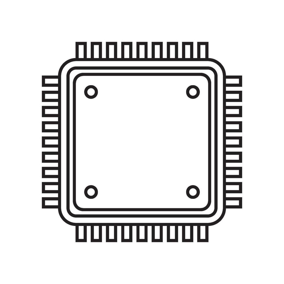 Microchip icon vector