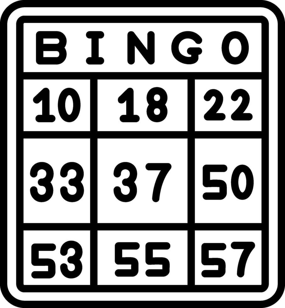 icono de vector de bingo