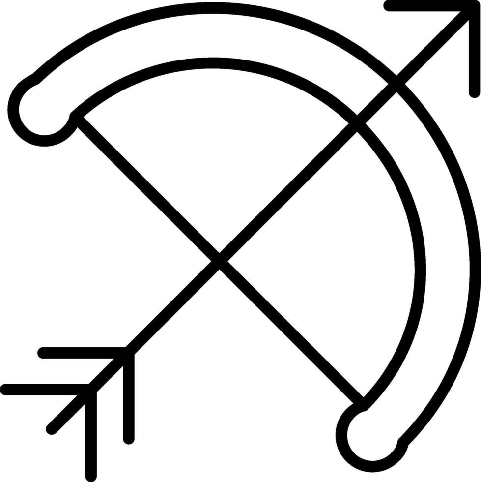 Bow And Arrow Vector Icon