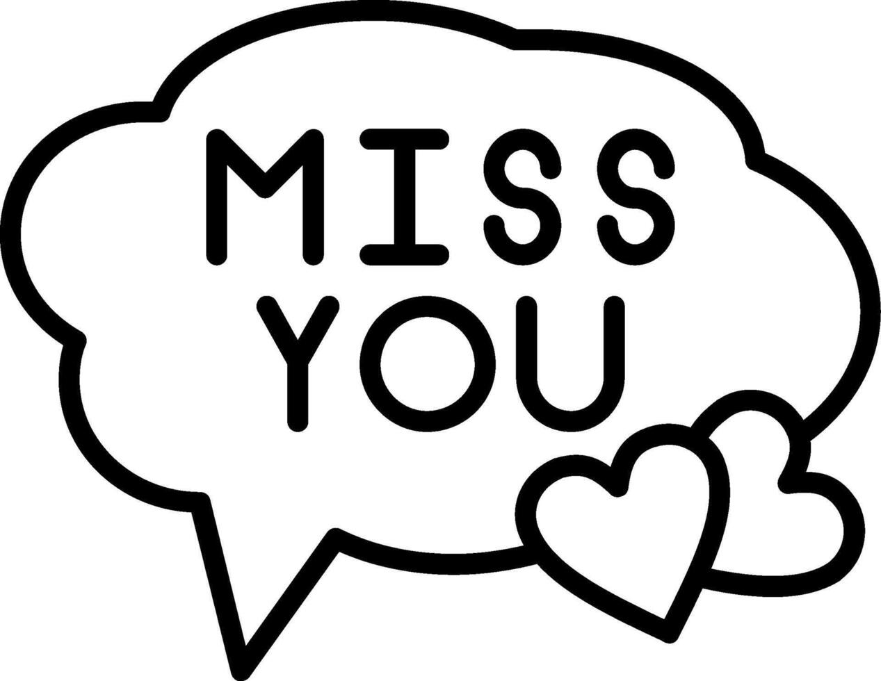 Miss You Vector Icon