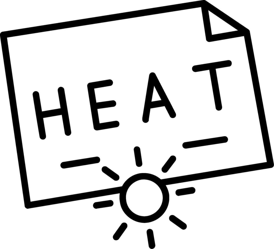 icono de vector de calor