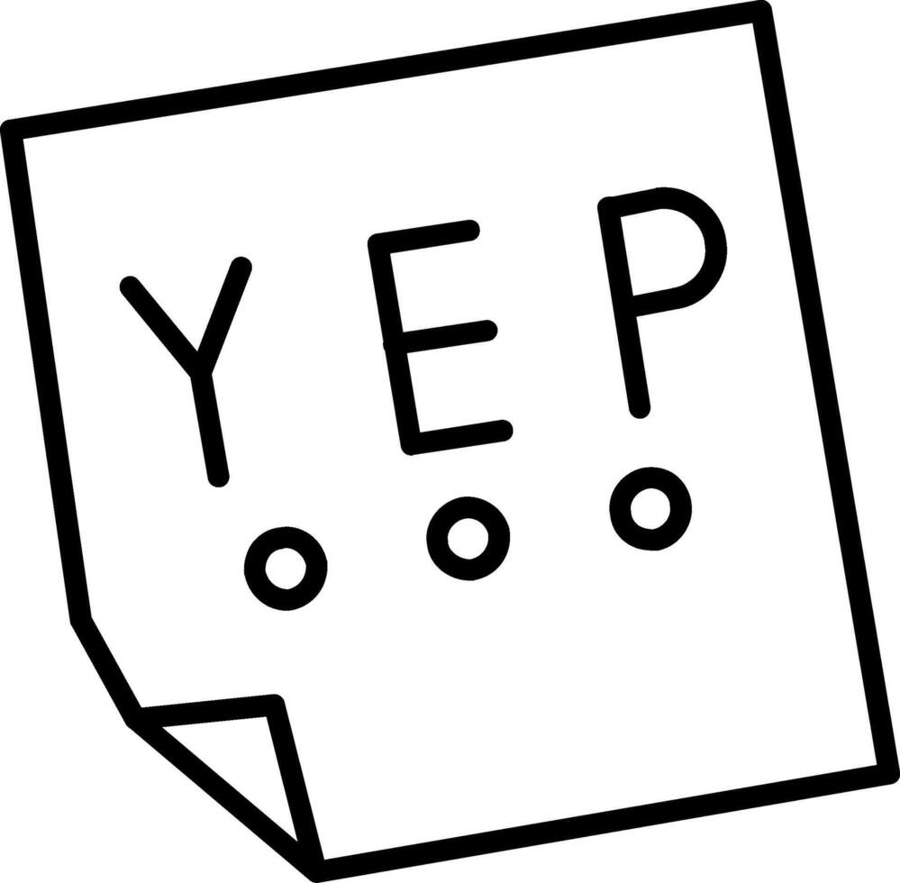 Yep Vector Icon