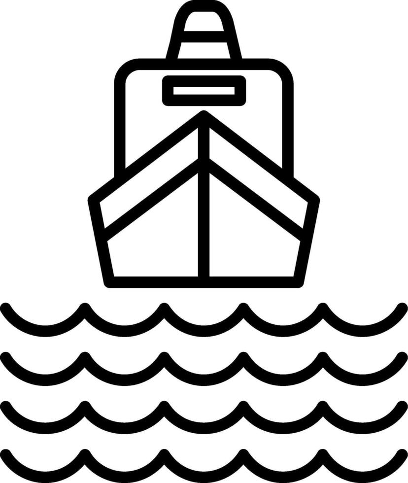 icono de vector de barco